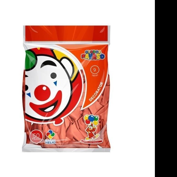 GLOBOS DECORATOR 9 BOLSA C50 PZAS SALMON